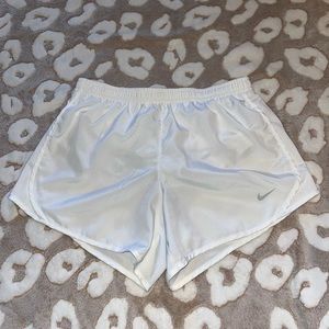 White nike dri-fit shorts